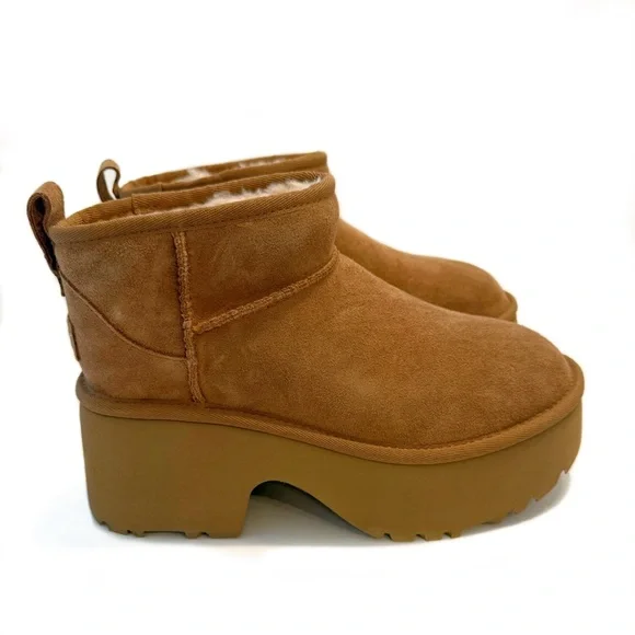 UGG Classic Ultra Mini Chestnut Platform Boot NWT - Picture 2 of 15